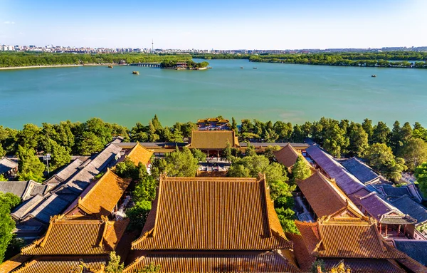 Lago Kunming visto dal Palazzo d'Estate - Pechino — Foto Stock