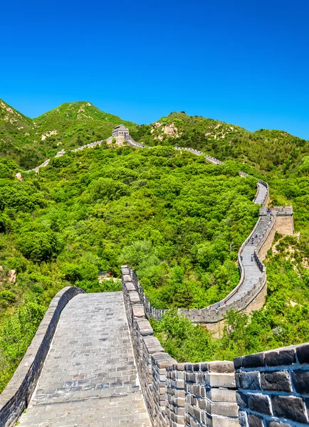 Pohled na velké zdi v Badaling - Čína — Stock fotografie