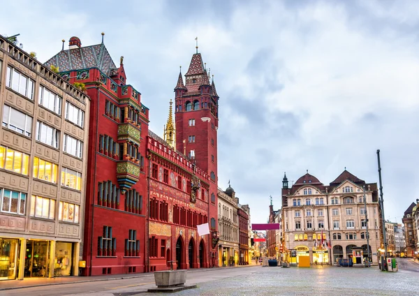 Rathaus, het stadhuis van Basel - Zwitserland — Stockfoto