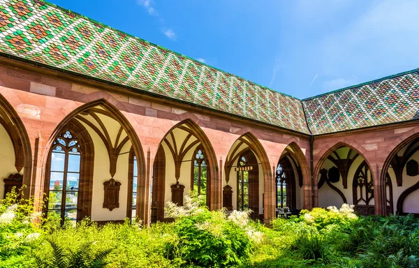 Uitzicht op de kathedraal van Basel Minster — Stockfoto