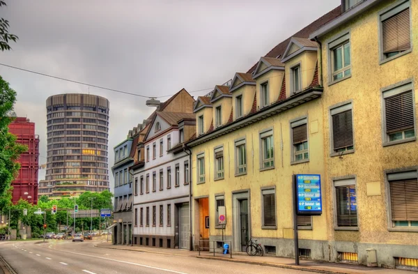 Edifícios no centro da cidade de Basileia — Fotografia de Stock