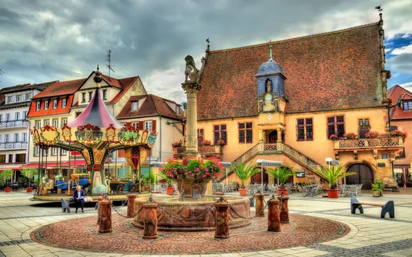 The main square of Molsheim - France — Stock Photo, Image