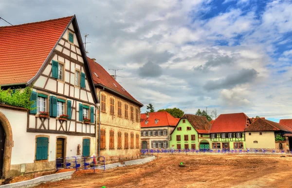 Traditionele Elzasser huizen in Molsheim - Frankrijk — Stockfoto