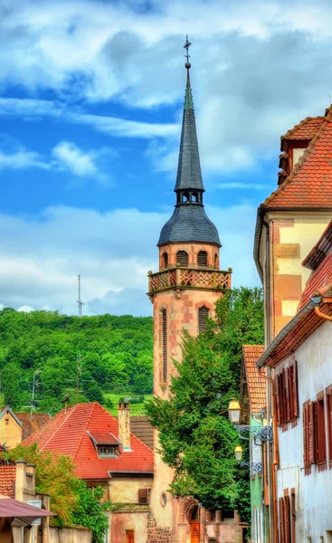 Traditional Alsatian houses in Molsheim - France — Stock Photo, Image