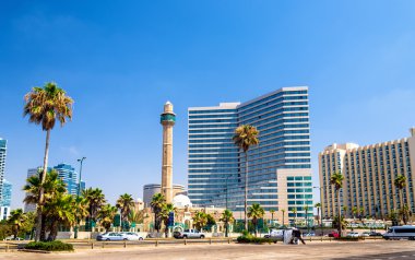 Tel Aviv'de Akdeniz waterfront görünümünü