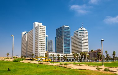 Tel Aviv'de Akdeniz waterfront görünümünü