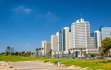 Tel Aviv'de Akdeniz waterfront görünümünü