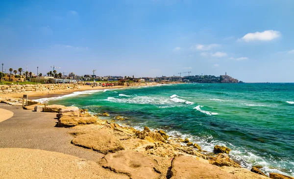 Vista del litoral mediterráneo en Tel Aviv — Foto de Stock
