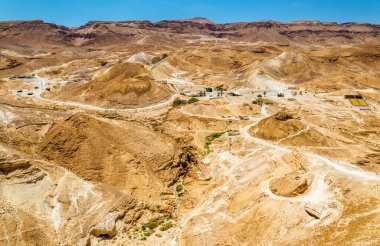 Dead Sea - İsrail yakınındaki judaean çöl