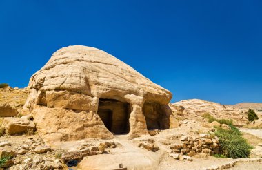 Petra, antik mezarlar görünümünü