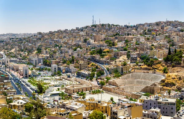 Roma Tiyatrosu Amman'ın görünümü — Stok fotoğraf