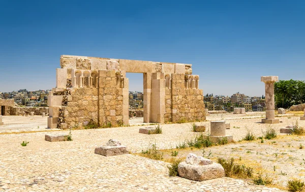 Umajjadów Palace w Amman Citadel — Zdjęcie stockowe
