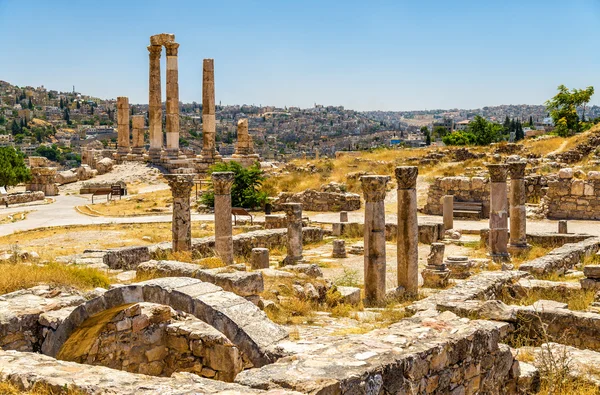 Az Amman Citadella bizánci templom romjai — Stock Fotó