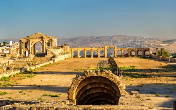 O Circo Romano ou Hipódromo em Jerash — Fotografia de Stock