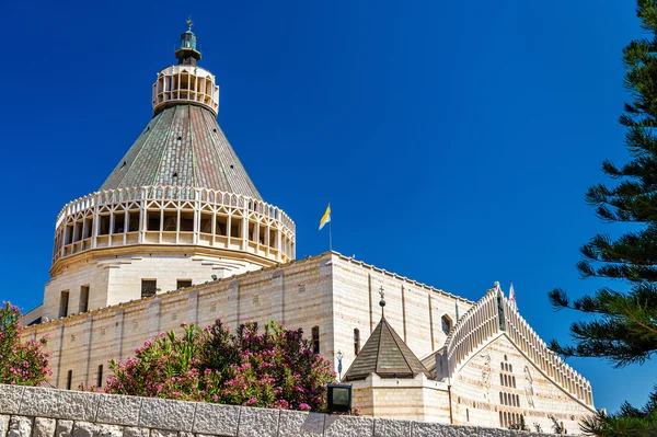 Basílica da Anunciação, uma igreja católica romana em Nazaré — Fotografia de Stock