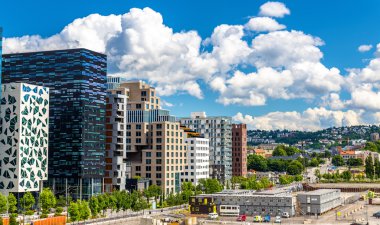 Oslo şehir merkezinin görünümü