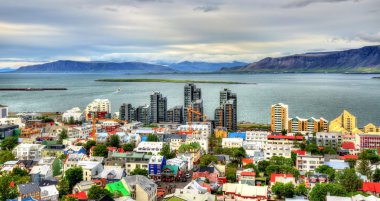Reykjavik tanımlıkHallgrimskirkja kilisenin üstünden