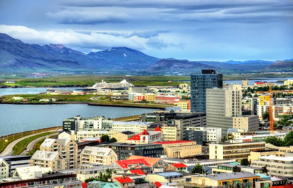 Reykjavík z horní části kostel Hallgrímskirkja — Stock fotografie