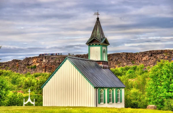 Iglesia en el Parque Nacional Thingvellir - Islandia —  Fotos de Stock