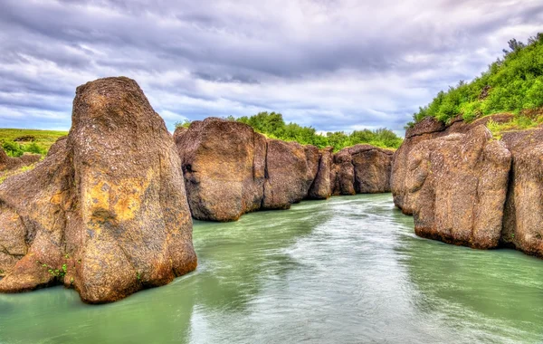 Cañón Bruarhlod del río Hvita en Islandia — Foto de Stock