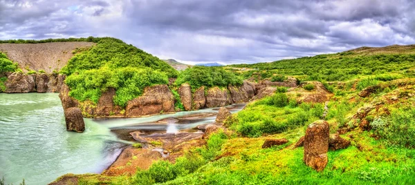 Bruarhlod Kanion rzeki Hvita w Islandii — Zdjęcie stockowe