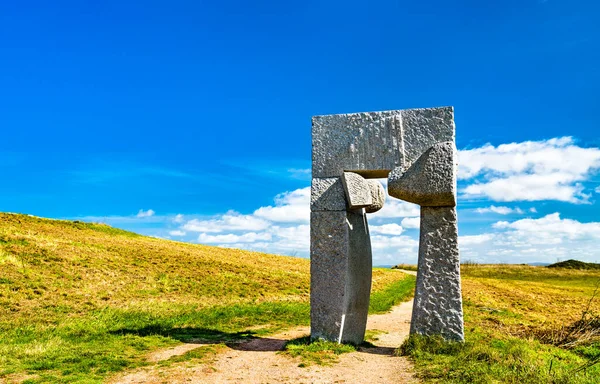 Ara Solis Sculpture Tower Hercules Coruna Spain — Stock Photo, Image