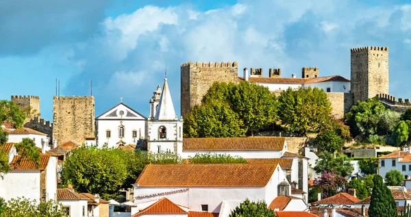 Stadtbild Von Obidos Einer Stadt Der Region Oeste Portugal — Stockfoto