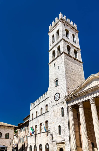 Torre del Popolo in Assisi, Itálie — Stock fotografie