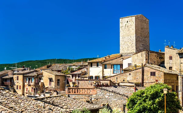 Utsikt över staden San Gimignano i Toscana, Italien — Stockfoto
