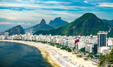 Rio de Janeiro, Brezilya 'daki Copacabana manzarası