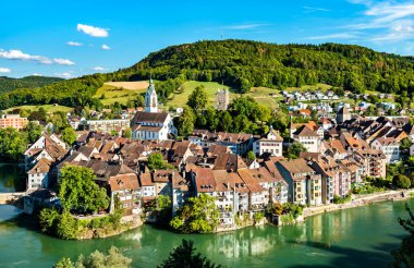 Laufenburg, İsviçre 'de Ren Nehri' nde.