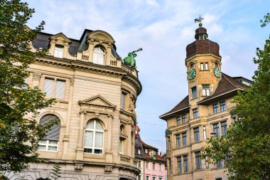 İsviçre 'deki St. Gallen mimarisi.