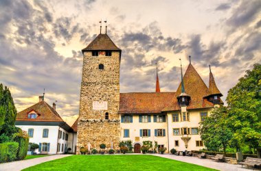 View of Spiez Castle in Switzerland