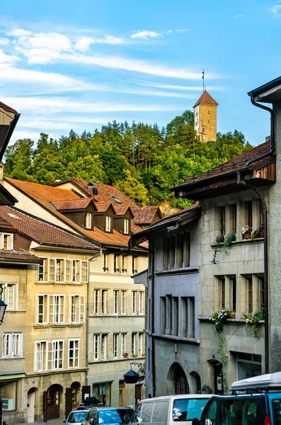 Architektur von Freiburg in der Schweiz — Stockfoto