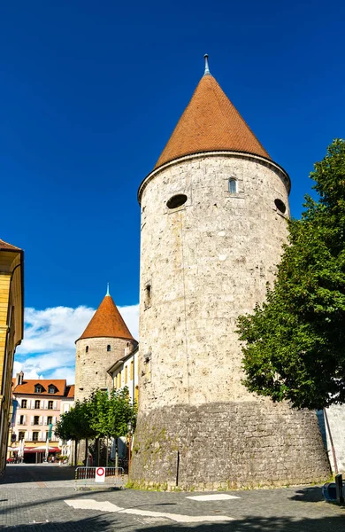 Hrad Yverdon-les-Bains v kantonu Vaud, Švýcarsko — Stock fotografie