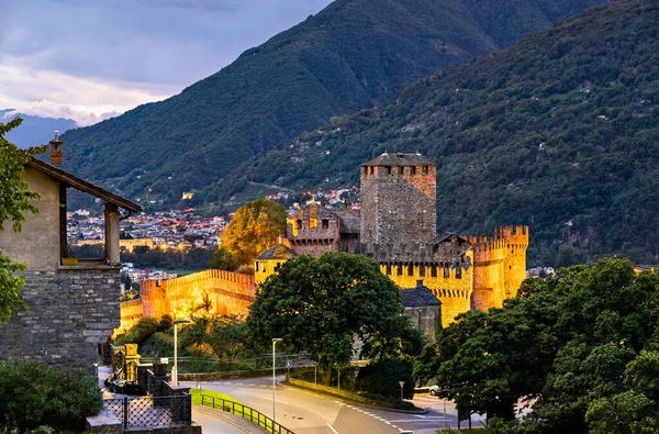 Κάστρο Montebello στην Bellinzona, Ελβετία — Φωτογραφία Αρχείου
