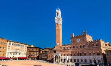 Palazzo Pubblico ve Torre del Mangia Siena, İtalya