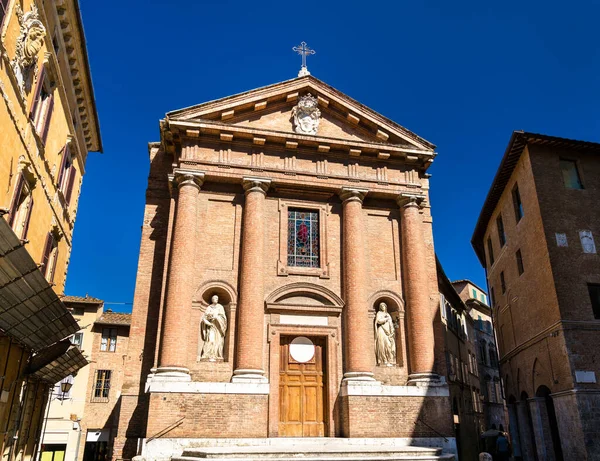 Kościół San Cristoforo w Sienie, Włochy — Zdjęcie stockowe