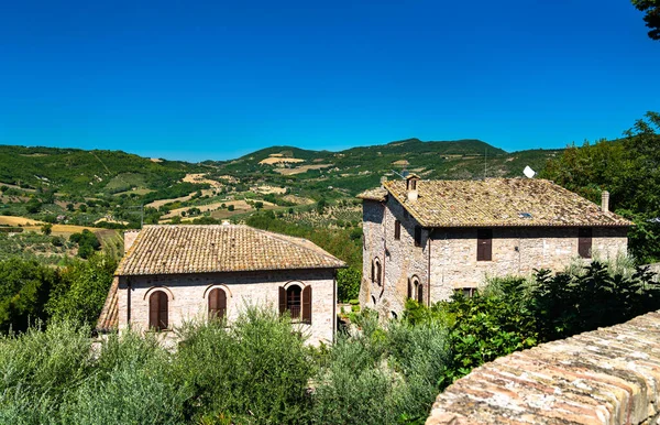 Hagyományos házak Assisi Perugia, Olaszország — Stock Fotó