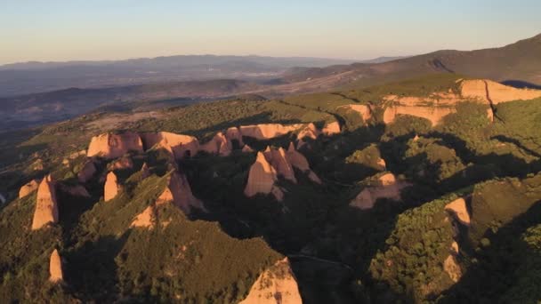 Las Medulas, eine römische Goldgräberstätte in Spanien — Stockvideo