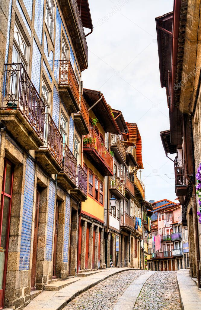 Traditional architecture of Guimaraes in Portugal