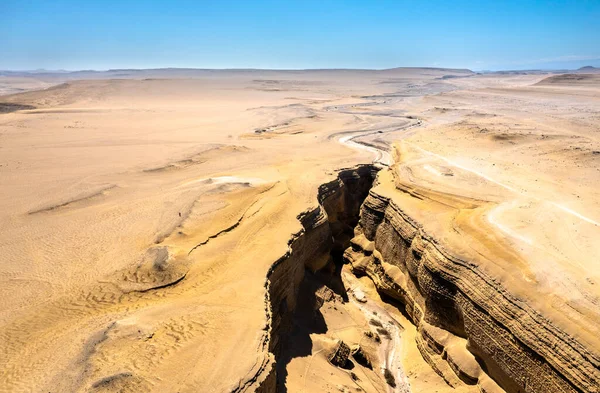 Luchtfoto van de Canyon of the Lost in Ica, Peru — Stockfoto