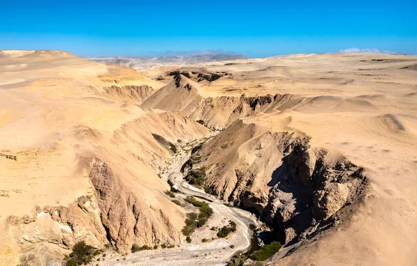 Vista aérea del Cañón de los Perdidos en Ica, Perú — Foto de Stock