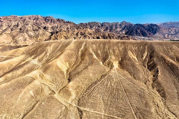 Luchtfoto van Palpa Geoglyphs in Peru — Stockfoto