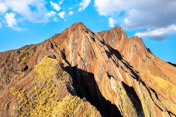 Pallay Punchu of Apu Takllo Rainbow Mountains in Peru — Stock Photo, Image