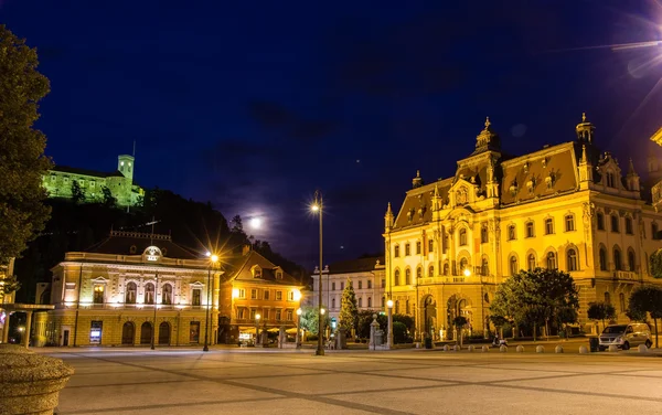 Πλατεία Κογκρέσου στη Λιουμπλιάνα της Σλοβενίας — Φωτογραφία Αρχείου