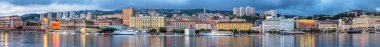Panorama of Rijeka city in Croatia clipart