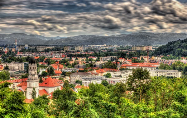 Vista de Liubliana desde el castillo - Eslovenia —  Fotos de Stock