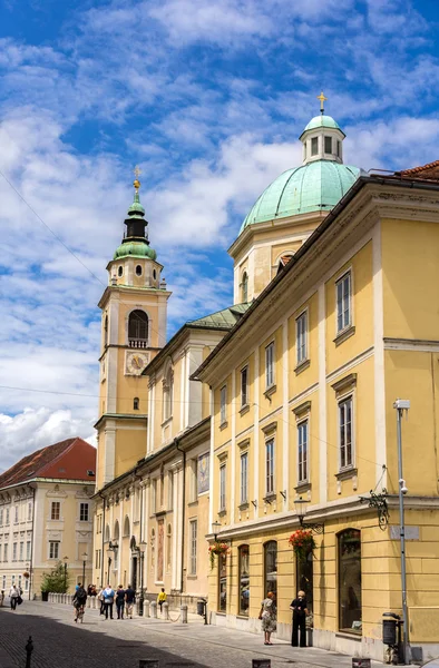 Saint Nicholas Cathedral of Ljubljana, Slovenia — Stock Photo, Image