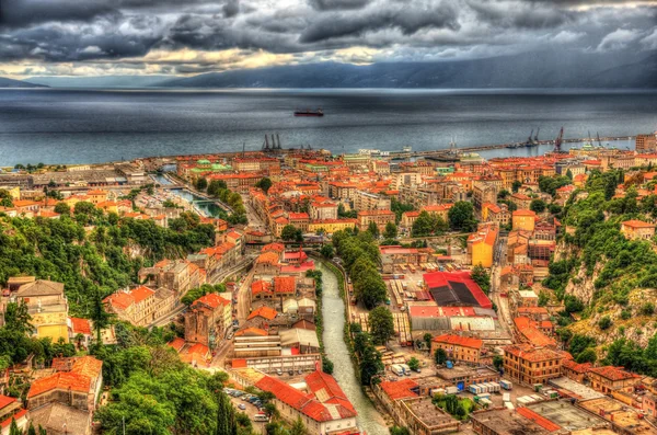 Vista aérea de Rijeka, Croácia — Fotografia de Stock